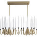 Hestia LED 70 inch Matte Black / Gold / Brushed Gold Chandelier Ceiling Light, Large